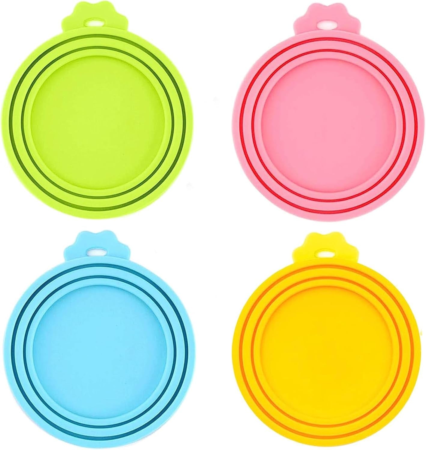 Food Can Lids, 4 Pcs Silicone Pet Food Can Covers for Dog & Cat Food, One Can Cap Fit Most Standard Size Dog Cat Food Canned(Multicolor)…
