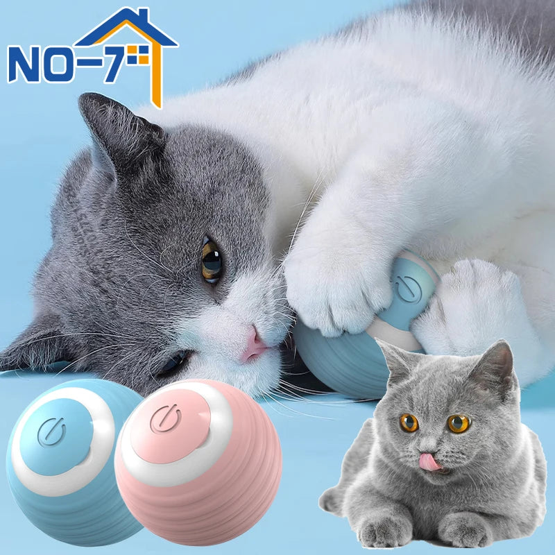 Smart Rolling Cat Toy – USB Rechargeable Automatic Interactive Ball