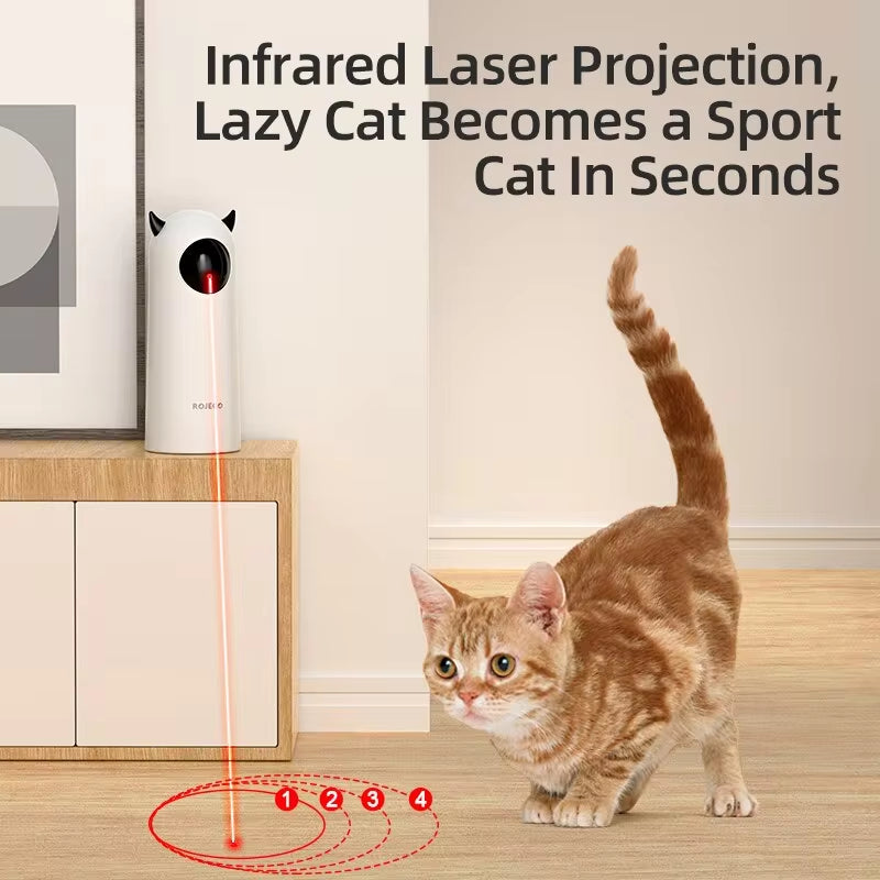 Automatic LED Laser Cat Toy – Interactive Handheld Teaser for Cats & Dogs