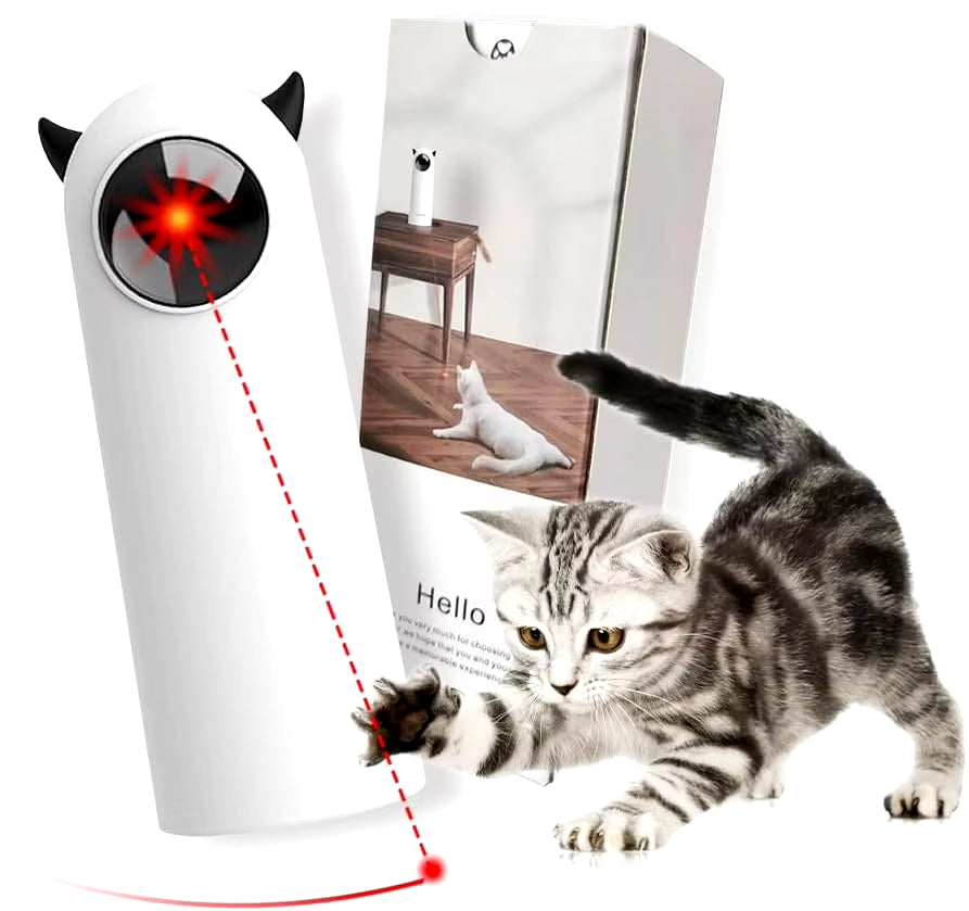 Automatic LED Laser Cat Toy – Interactive, Smart, Handheld & Random Pattern