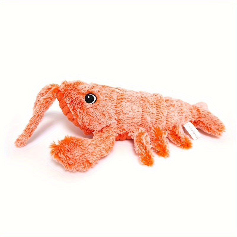 USB Rechargeable Jumping Lobster Toy – Interactive Plush with Catnip for Cats & Dogs