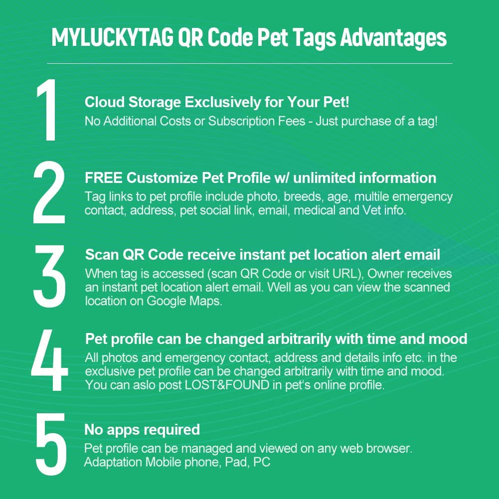 Stainless Steel QR Code Pet ID Tag – Instant Location Alerts & Online Profile