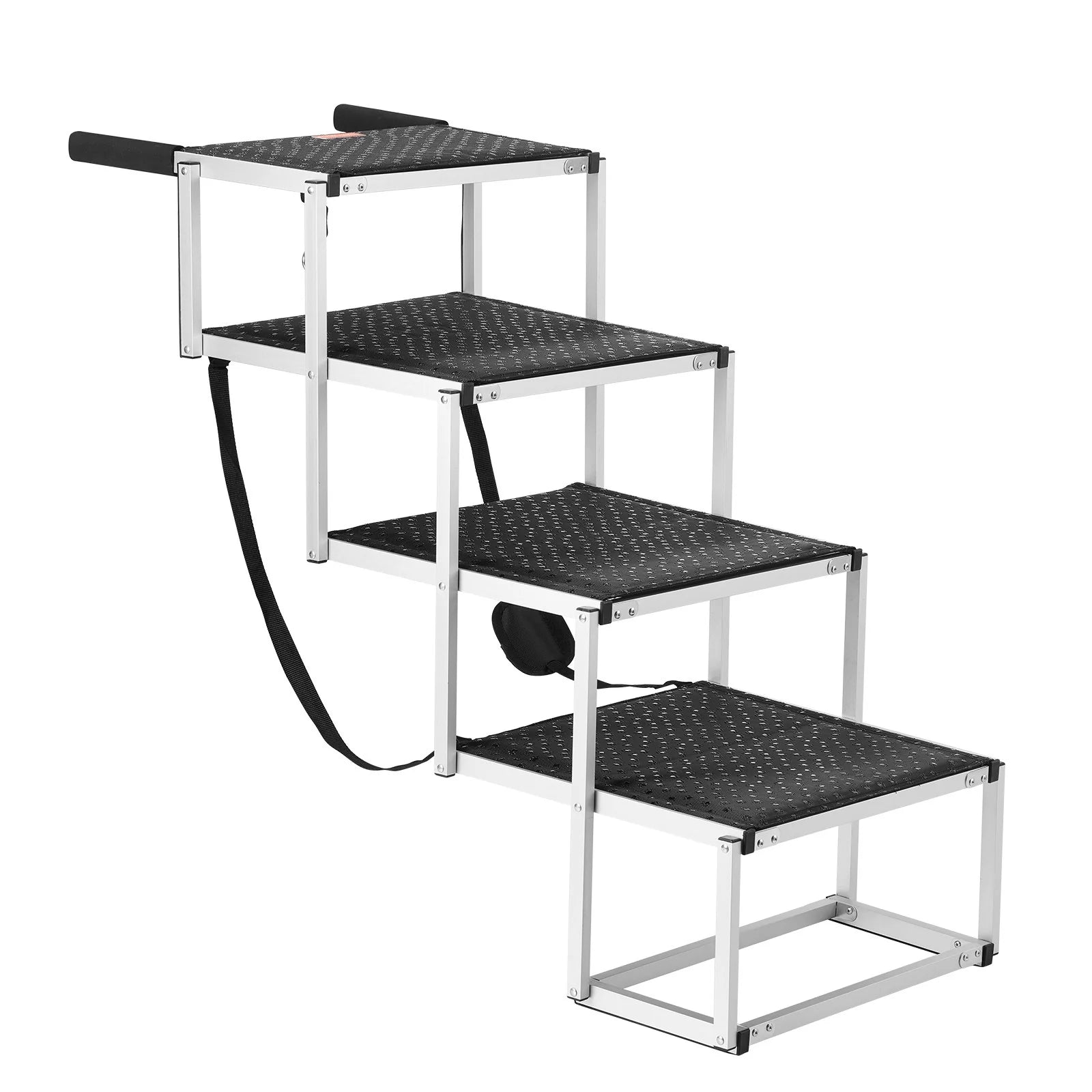 VEVOR Folding Dog Stairs – 4-Step, Aluminum, 250 lbs Capacity