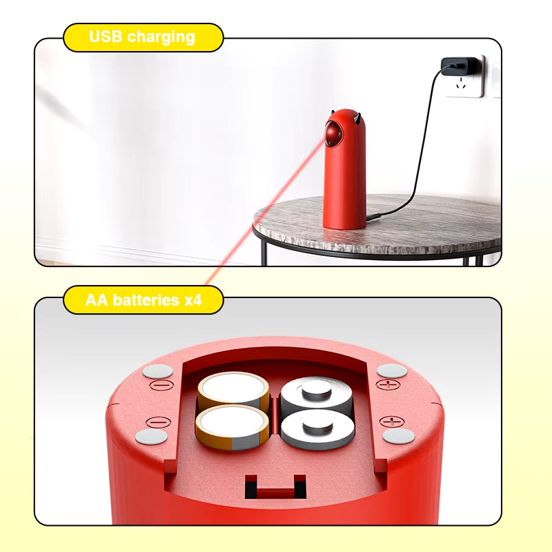 Automatic LED Laser Cat Toy – Interactive, Smart, Handheld & Random Pattern