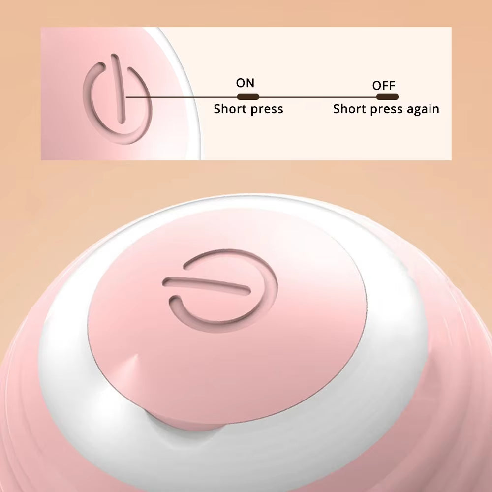 Smart Interactive Cat Toy Ball – Rechargeable, Automatic Motion, 2 Modes