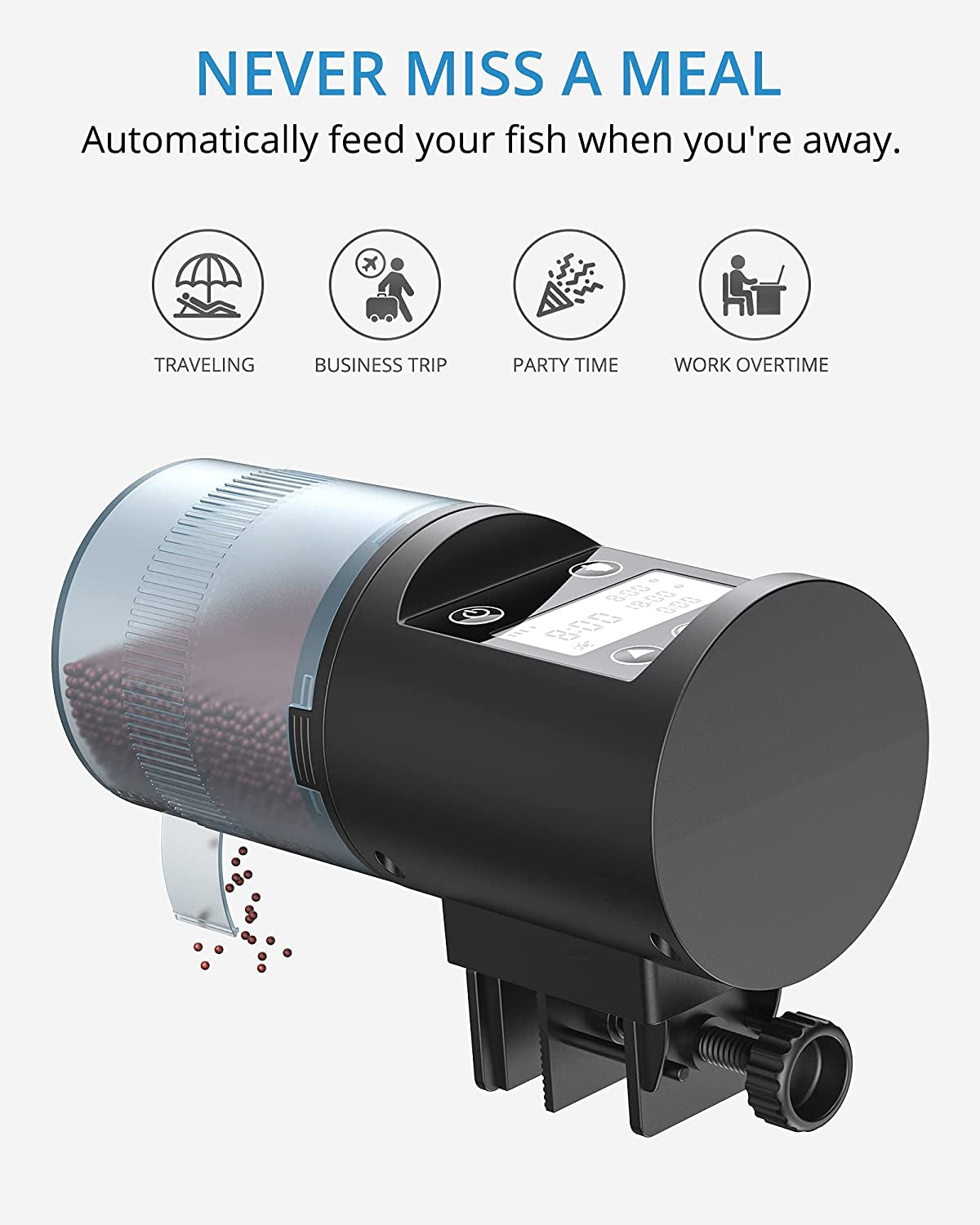 Automatic Fish Feeder – Moisture-Proof, Programmable Dispenser for Aquariums