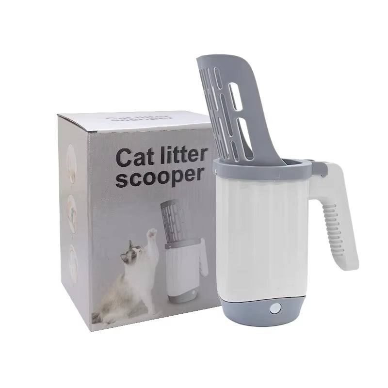 Self-Cleaning Cat Litter Scoop – With Refill Bags for Easy Waste Disposal