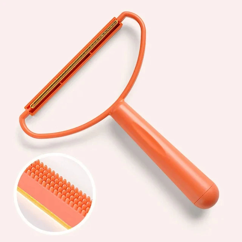 Portable Pet Hair Remover – Manual Scraper & Lint Cleaner Brush