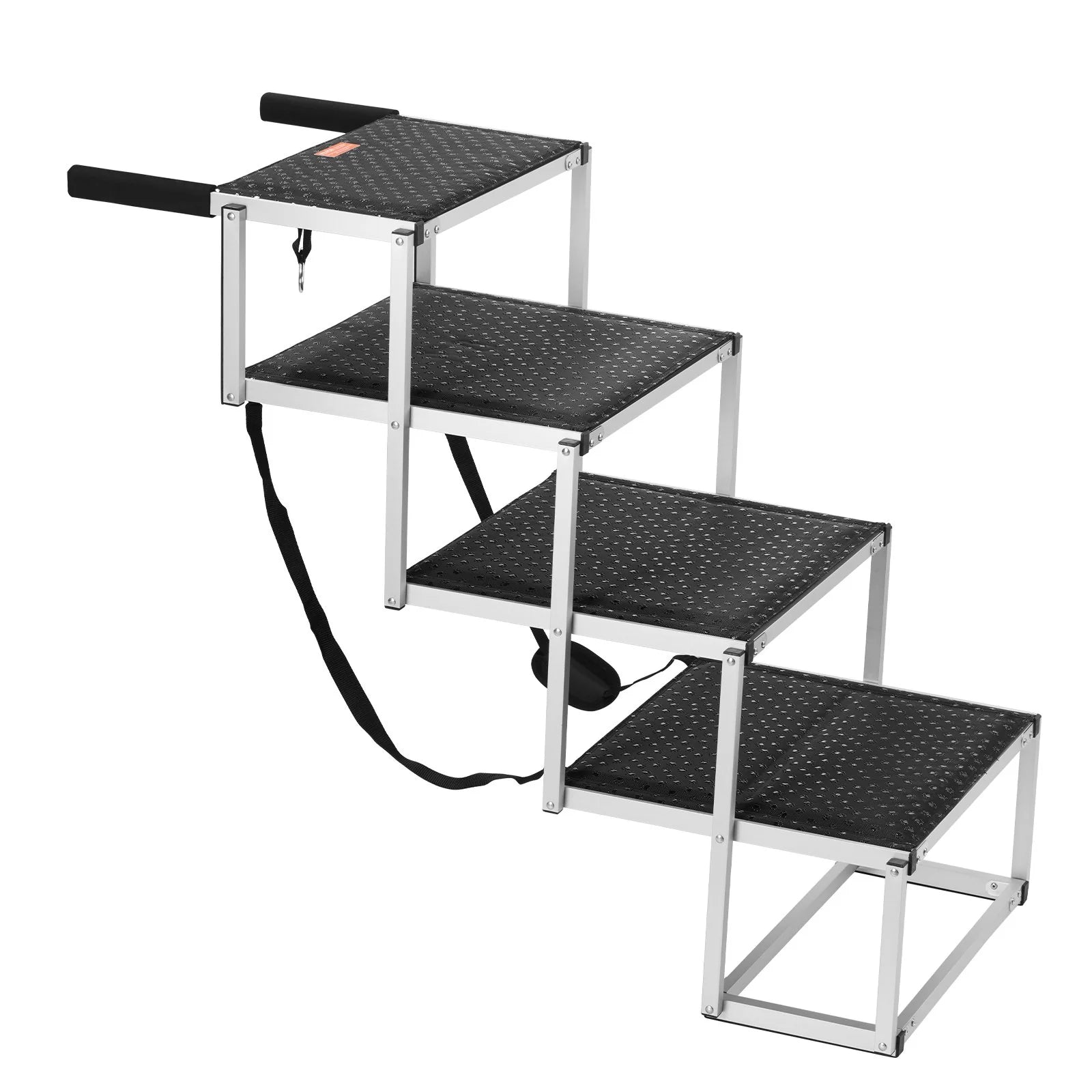VEVOR Folding Dog Stairs – 4-Step, Aluminum, 250 lbs Capacity