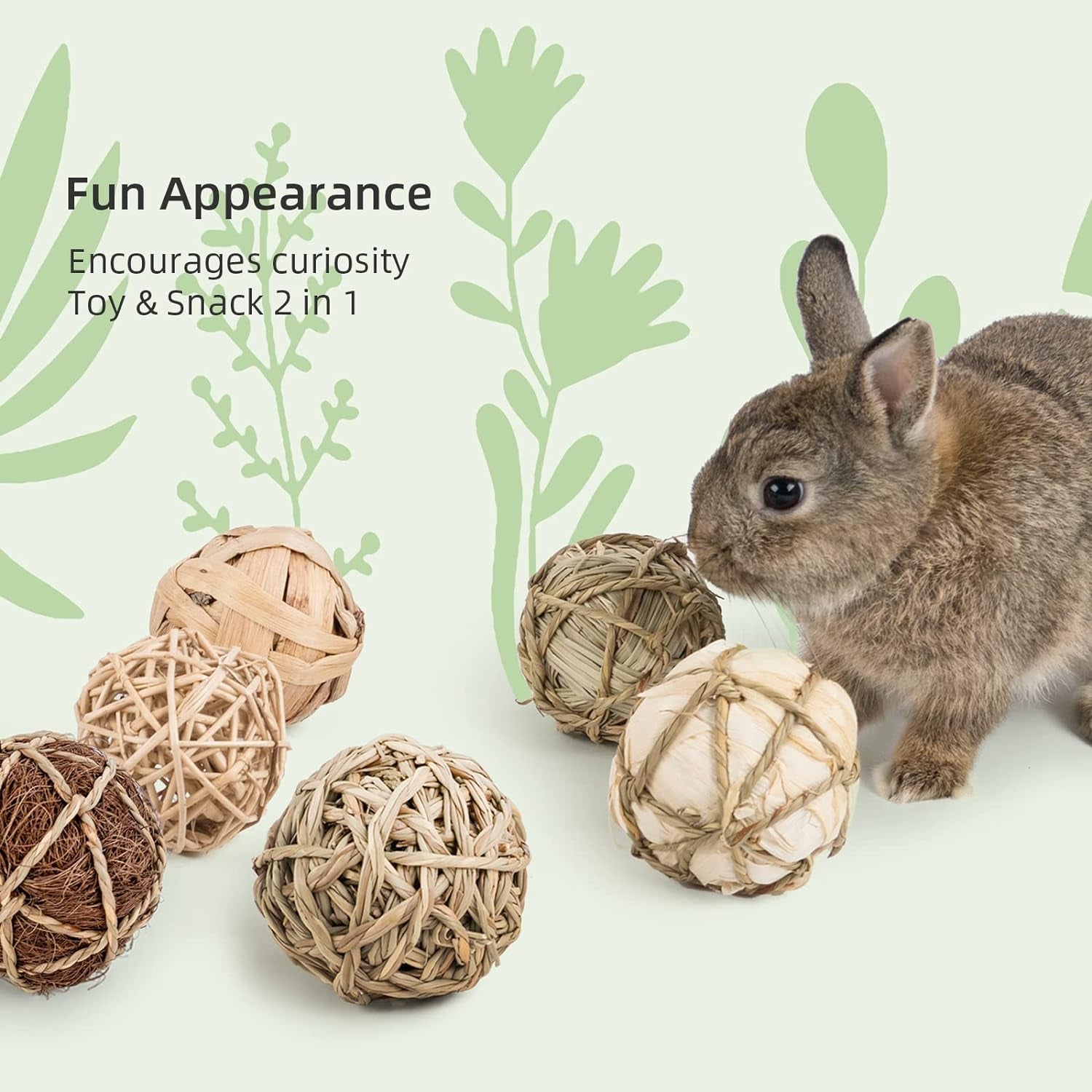 Small Animal Chew & Activity Balls – Rolling Toys for Rabbits, Guinea Pigs, Chinchillas