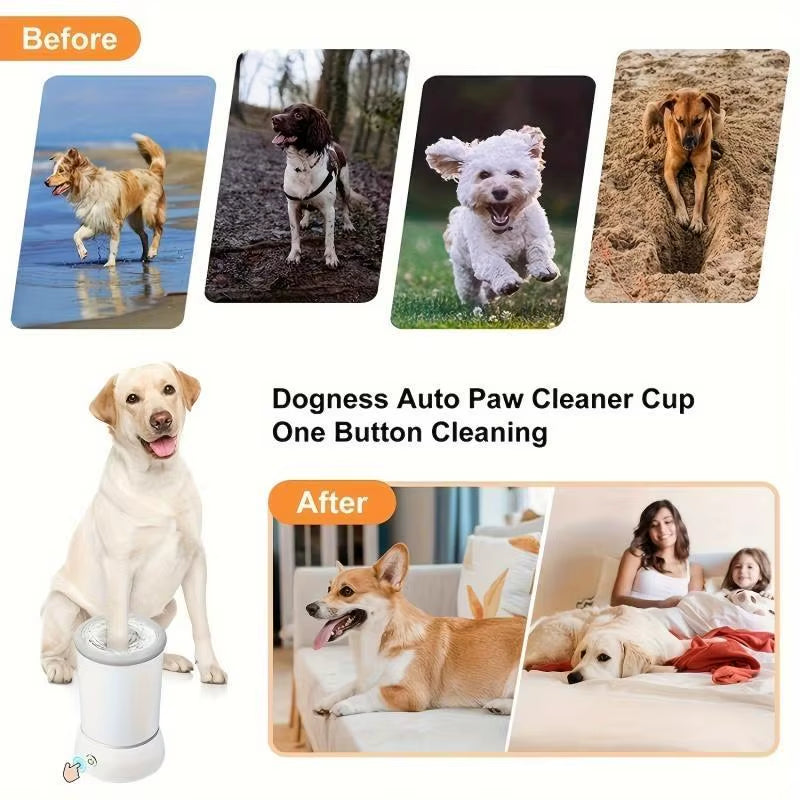 USB Rechargeable Dog Paw Washer – Automatic Cleaner for Dirt & Hair Removal