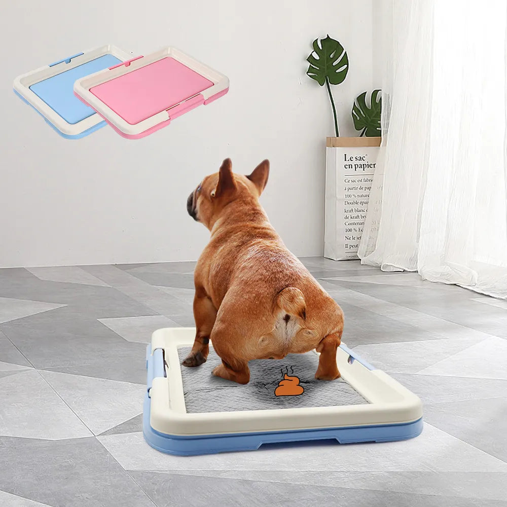 Portable Dog Potty – Indoor Training Toilet & Puppy Pad Holder Tray