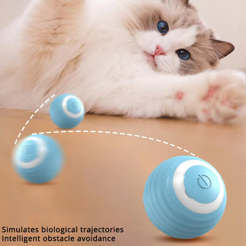Smart Interactive Cat Toy Ball – Rechargeable, Automatic Motion, 2 Modes