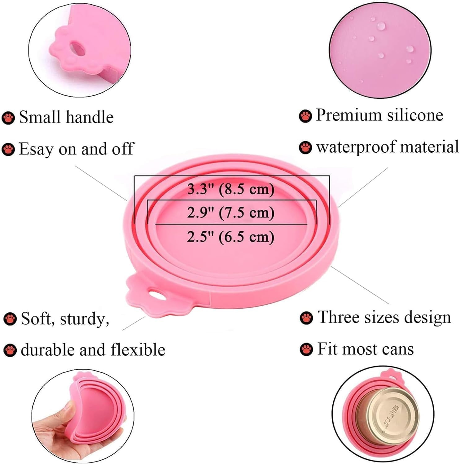 Silicone Pet Food Can Lids – 4-Pack Universal Covers for Dog & Cat Food (Multicolor)