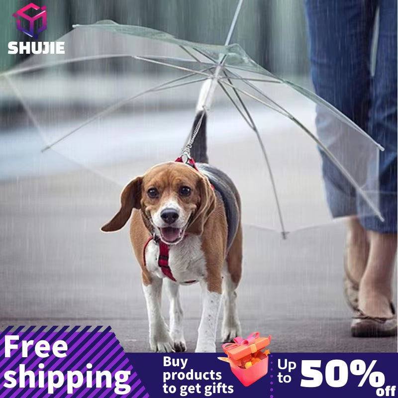 Pet Umbrella Leash – Rain & Snowproof, Adjustable for Small Dogs