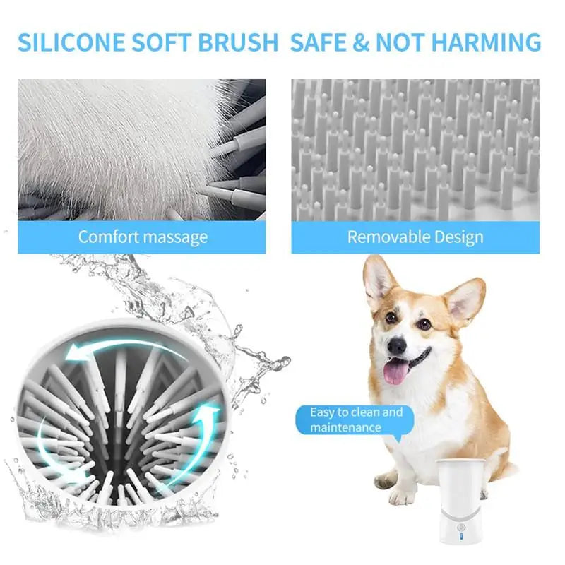 Automatic Dog Paw Cleaner – Portable Silicone Washer Cup for Small & Medium Dogs