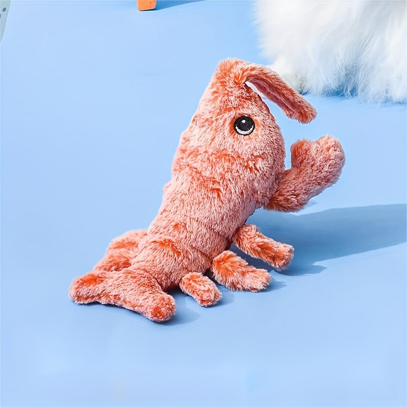 USB Rechargeable Jumping Lobster Toy – Interactive Plush with Catnip for Cats & Dogs