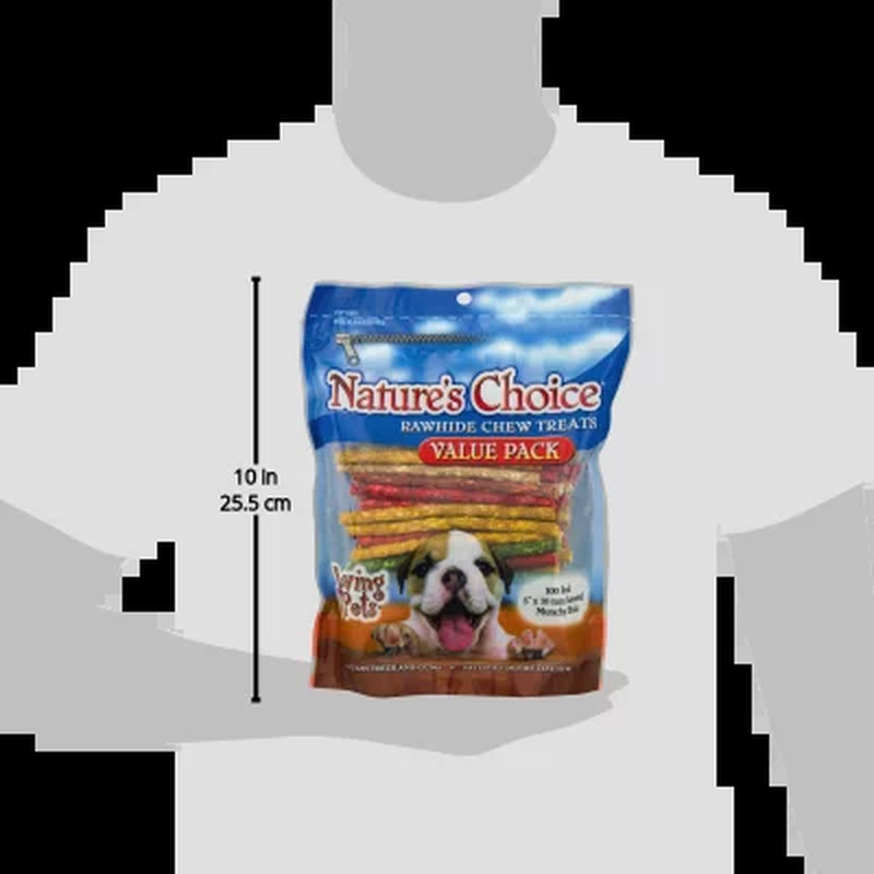 Nature's Choice Rawhide Chew Treats – 100 Pack