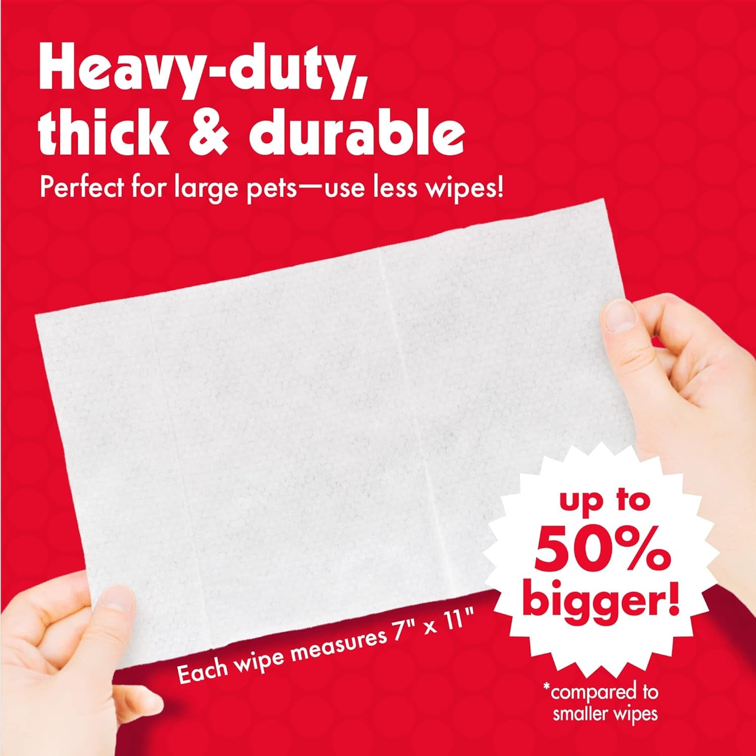 Pet Wipes for Dogs & Cats – Large, Odor-Removing & Gentle Cleaning (100 Count)