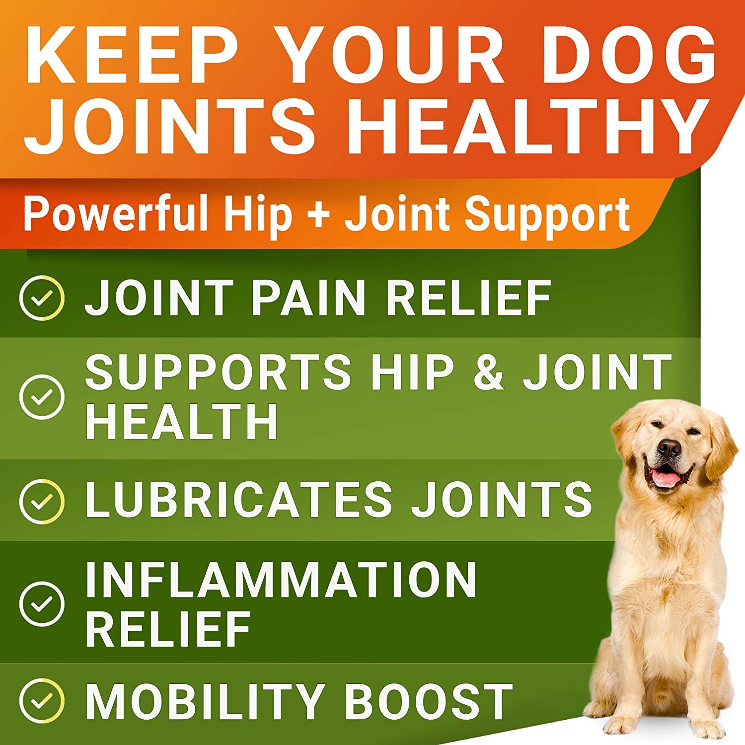 Glucosamine Dog Treats – Joint Support with Omega-3 & MSM (Chicken, 180 Ct, USA-Made)