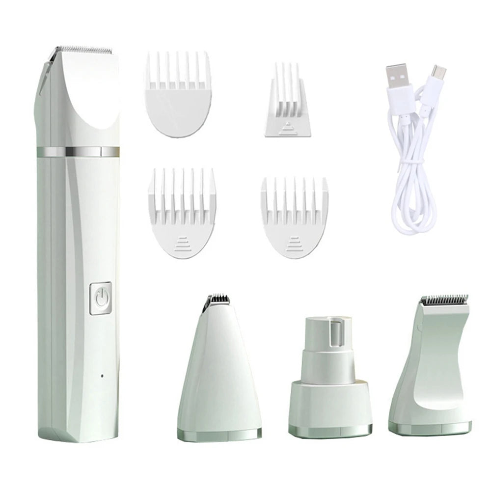 UBBT 4-in-1 Pet Grooming Kit – Clippers, Trimmer, Nail Grinder, Rechargeable