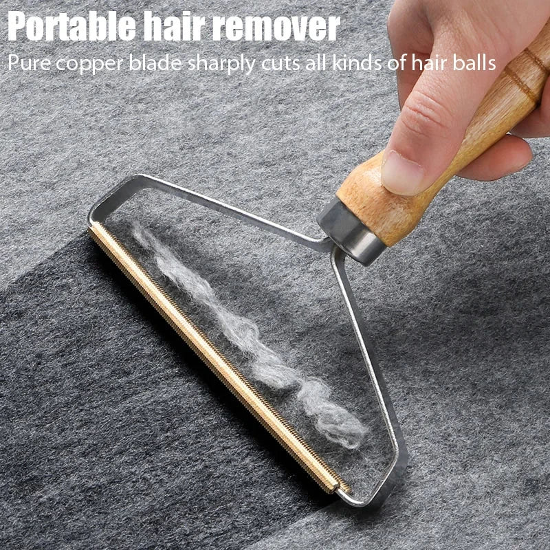 Portable Pet Hair Remover – Manual Scraper & Lint Cleaner Brush