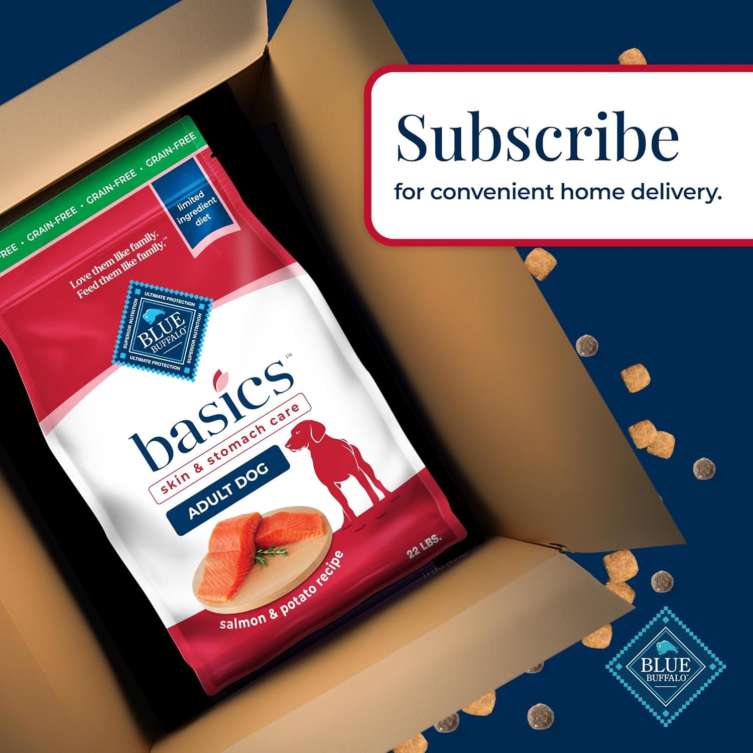 Grain-Free Dry Dog Food – Limited Ingredient, Salmon Recipe (22 lb)