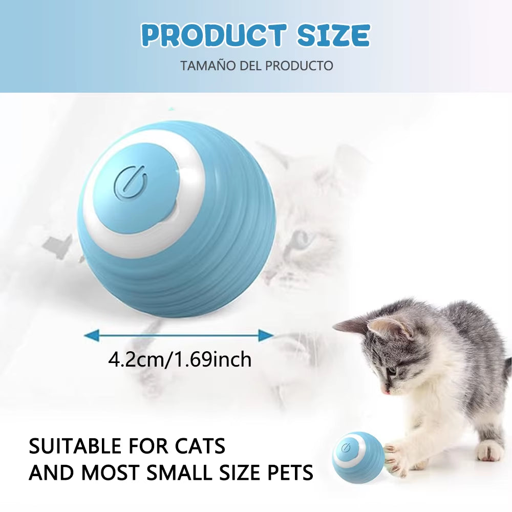 Smart Rolling Cat Toy – USB Rechargeable Automatic Interactive Ball