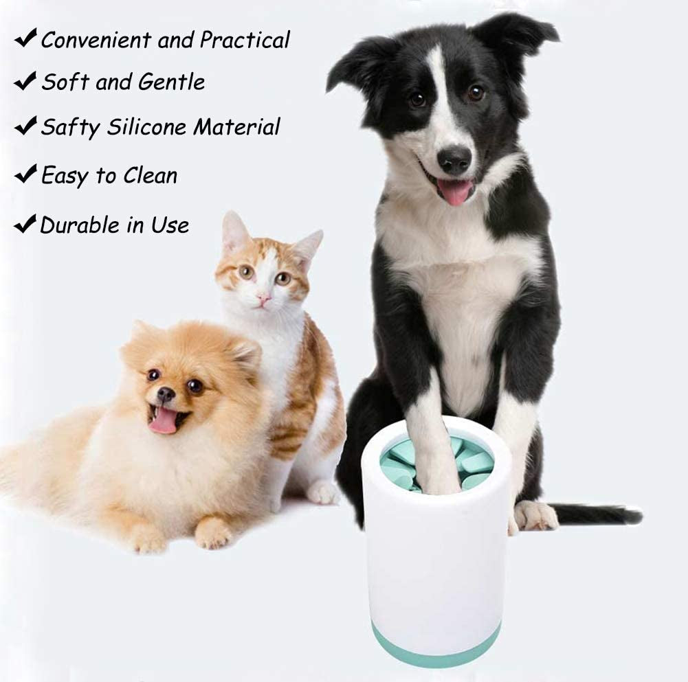 Portable Paw Washer Cup – Muddy Foot Cleaner for Small & Medium Pets (Green)